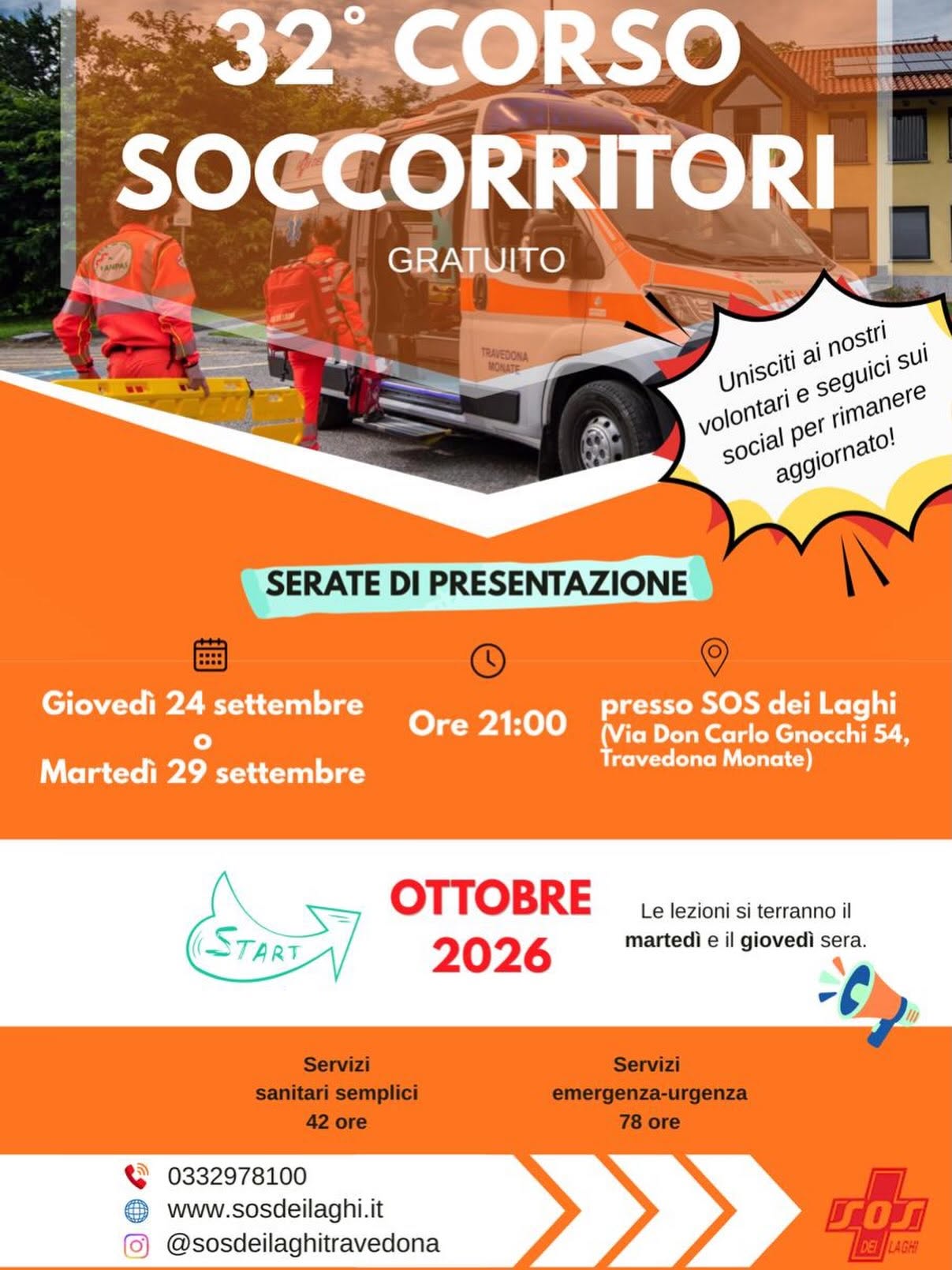 32° Corso Soccorritori di SOS dei Laghi